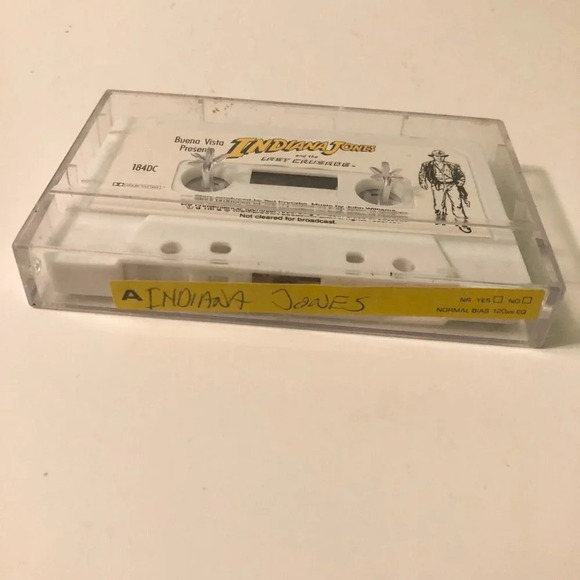 Vtg 1989 Indiana Jones  and The Last Crusader Cassette Tape - Picture 2 of 8